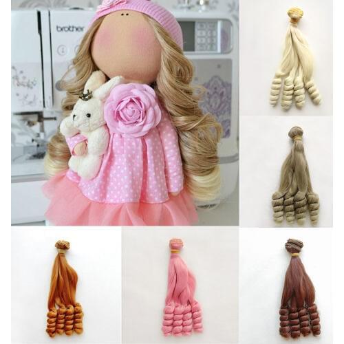 Hair Extensions 1pieces 15*100CM Doll Wigs Hair Wefts for 1/3 1/4 1/6 1/8 1/12 Doll Handmade Doll Wigs Doll Accessories