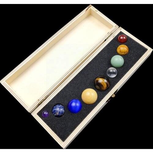 Planeten Crystal gem specimen Desktop Planeten Poseren Zonnestelsel Natuurlijke Gift Exemplaren Ster Galaxy Erts Kristal T7B6