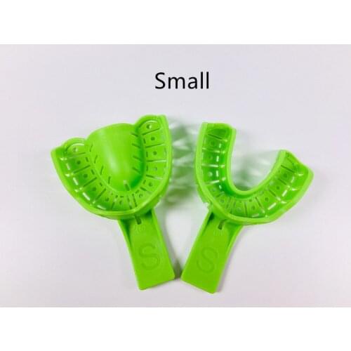 Dental Impression Implant Trays Small Window Green Hollow out Teeth Surpports Hole 135