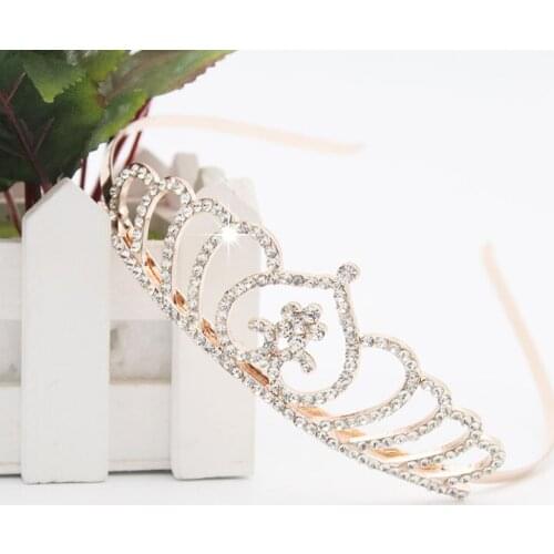 Bridal Wedding Crystal Tiara Headband Party Princess Prom Crown Kids Girl Hairband Hair Accessiories