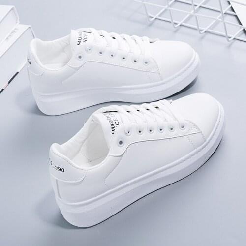 White shoes summer shoes female new flat spring shoes Korean autumn students casual womens shoes leather panel shoes