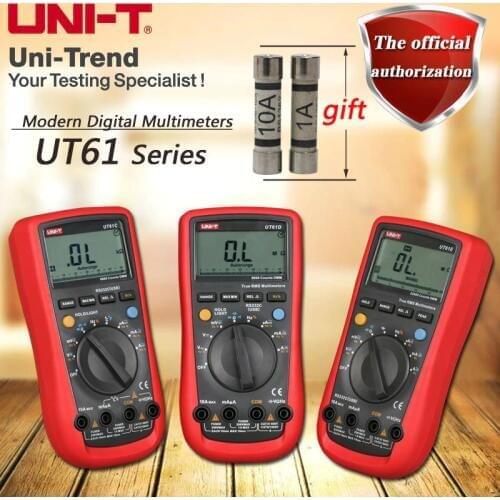 UNI-T UT61A UT61B UT61C UT61D UT61E True RMS digital multimeter/analog bar/large capacitance measurement/automatic shutdown