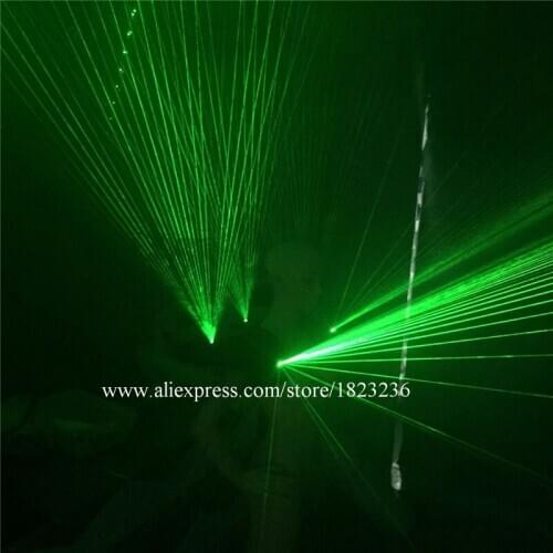 Green Laser Vest Luminous Waistcoat 532nm 100mW Green Laser Man Performance Costume Clothes For Laser Show Stage Party