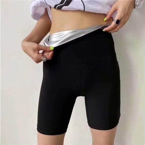Women Sweaty Shorts Three-point Female Slim Waist High-waist Hip Running Fitness Wear Flexible Breathable Yoga Shorts