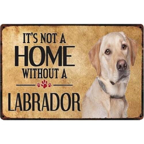 Labrador Dog Tin Sign art wall decoration,vintage aluminum retro metal sign,iron painting vintage decoration sign