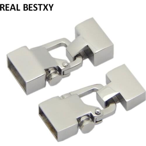 20pcs/lot hole size: 12*4/12*6mm Stainless Steel Color Connectors Clasps hook Buckles for Jewelry DIY leather bracelet buckles