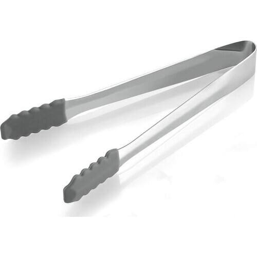 304 Stainless Steel Garnish-Tongs Tweezer Tongs Ice Clips Tongs with Silicone Cover