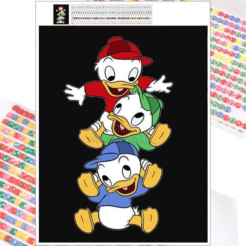 5D Diamond Painting Mosaic Kit Duck Brothers Cartoon Disney Embroidery DIY Full Square Round Christmas Home Decoration