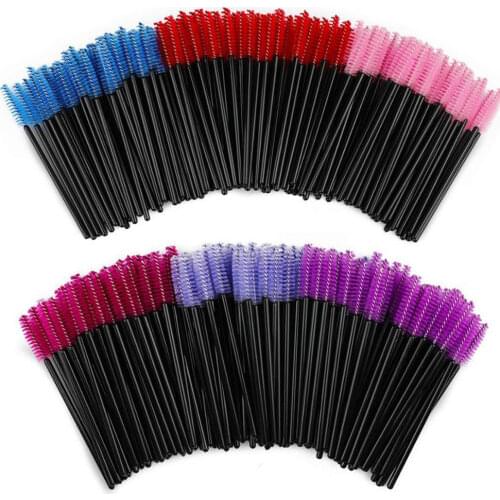 200Pcs Eyelash Brushes For Extension Disposable Eyebrow Brush Eyelash Cosmetic Brushes Makeup Tool 6 Colors Available
