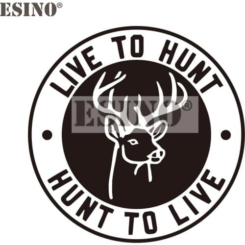 New Design Deer Live to Hunt Reflective Creative Auto Decal Cartoon Car Sticker Bumper Body Decal Creative Pattern Vinyl