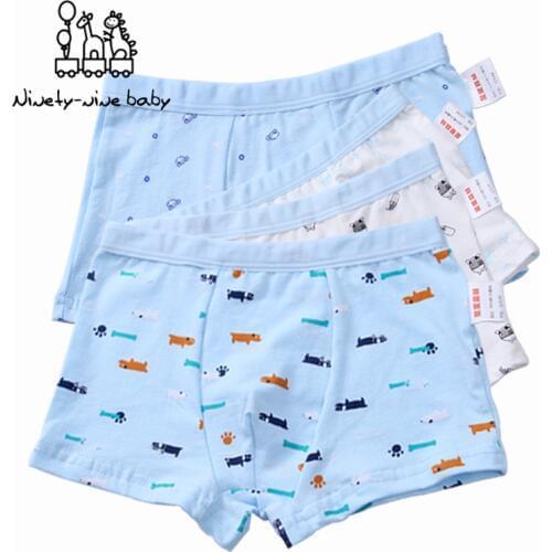 Kids Boys Underwear Cartoon Childrens Shorts Panties for Baby Boy Cotton Printed Teenager Underpants 4 Pcs/lot 2-12T Hot Sale
