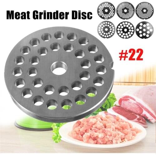 22 Type Stainless Steel Meat Grinder Plate Disc 3/4.5/6/8/10/12mm Grinder Disc Machinery Parts