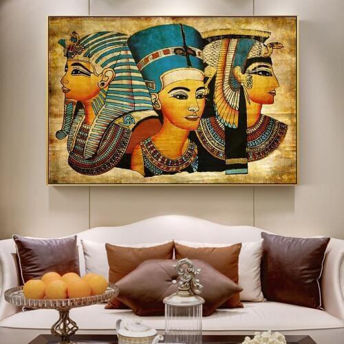 Ancient Egypt Wall Posters And Prints Protrait of Mysterious Cleopatra Wall Art Canvas Prints For Living Room Cuadros Pictures