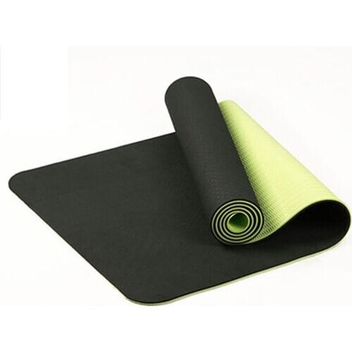 183x61cm Tpe Two-Color Non-Slip Yoga Mat Sports Gym Home Fitness Exercise Workout Tasteless Environmental Mat Good Eesilience