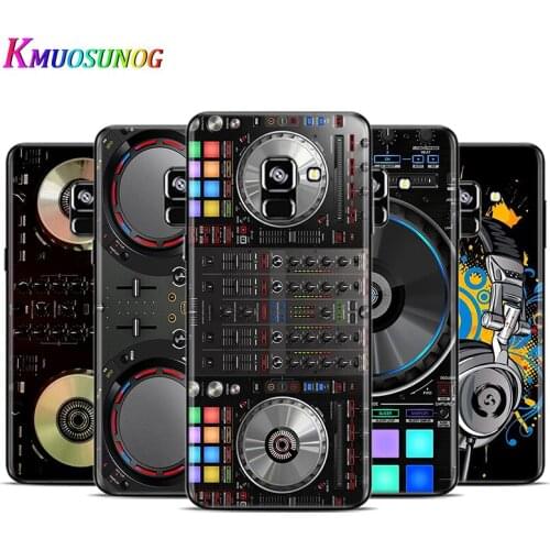 Guitar dj music For Samsung Galaxy A9 A9S A8 A8S A7 A750 A6 A6S A5 A3 Plus Star 2016 2017 2018 Black Phone Case