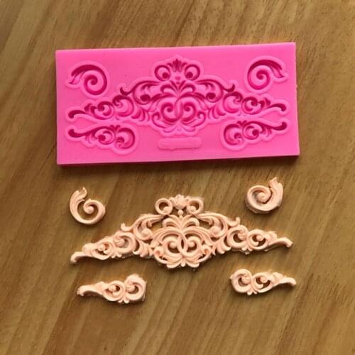 Hot Sale DIY Sugar Craft Cake Vintage Relief Border Silicone Mold Fondant Mold Cake Decorating Tools Gum Paste Mold