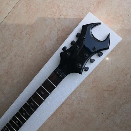 Strange shape guitar neck, all black paint abnormity 24 product bidirectional adjustment guitar neck