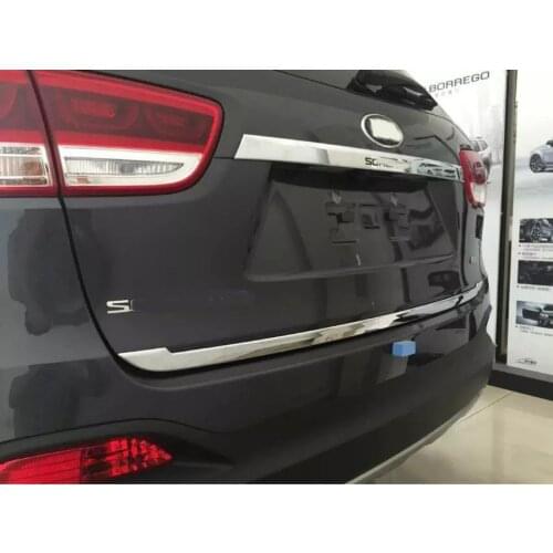 Chrome Rear Trunk garnish Lid tail hood Cover trim For 2015 2016 2017 KIA Sorento stickers trim car styling accessories