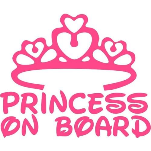 Personality Princess Car Stickers BABY ON BOARD Car Sticker on Auto Warning Sign Decoration Car Styling Car Stickers and Decals
