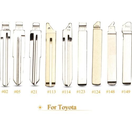 Kutery #02 #05 #21 #113 #114 #123 #124 #148 #149 Remote Key Blade For Toyota Corolla Camry Highlander Uncut Key Blank