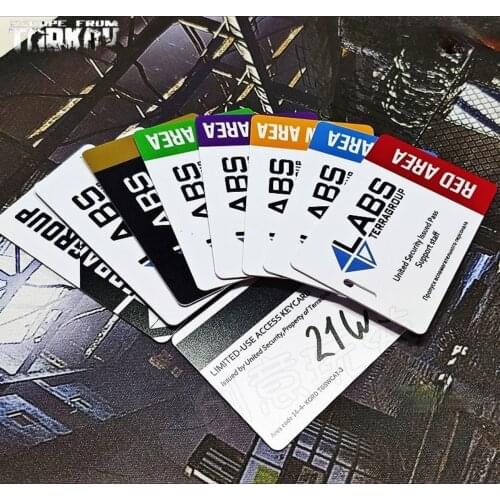 TerraGroup Labs Escape From Tarkov Key Card Access Card Red Blue Yellow Violet Area 21ws #11sr Card Key Accessories Prop