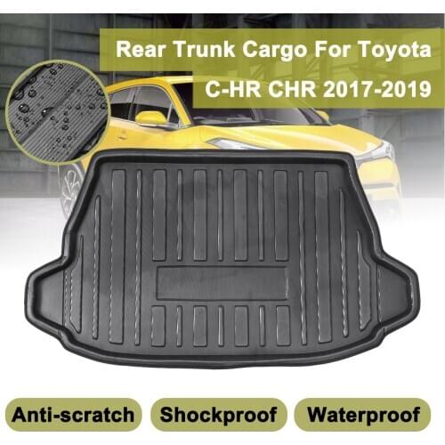 Floor Mat Tray Carpet Rear Trunk Liner Kick Cargo Mud Pad Boot Guard Protector waterproof For Toyota C-HR CHR 2017 2018 2019