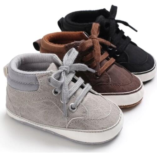 2020 Fashion Baby Boys Shoes Sneakers PU Leather Soft Sole Anti-Slip Toddler Shoes Breathable Casual Baby Shoes First Walkers