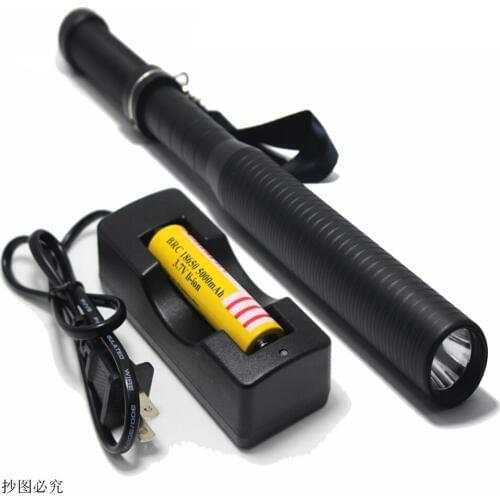 Super Bright 800LM Q5 Baseball Bat Led Flashlight Self Defense Stick Defensa Personal Led Torch Flashlight By 18650 Battery