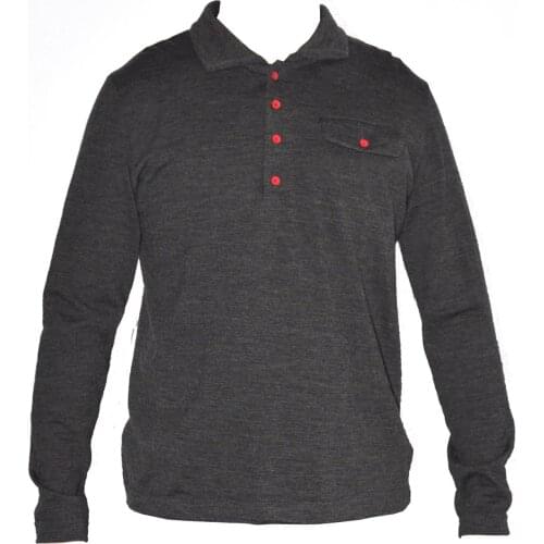 Special price Broken clearance Mens 100% Pure Merino Wool Lightweight Base Long Shirt T Jacket Coat Polo Shirt Final Sale