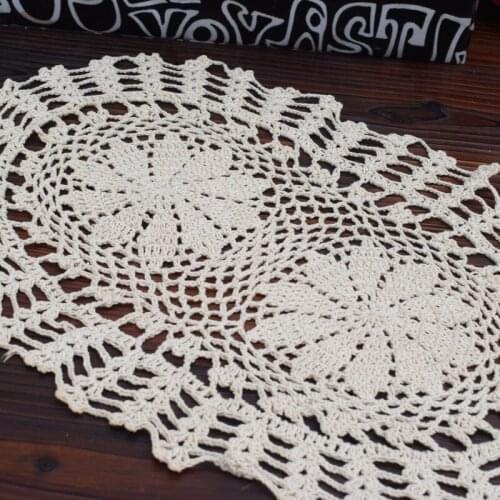 New Cotton Crochet table place mat pad cloth pot cup holder Pan coaster Christmas drink placemat mug dining tea doily kitchen