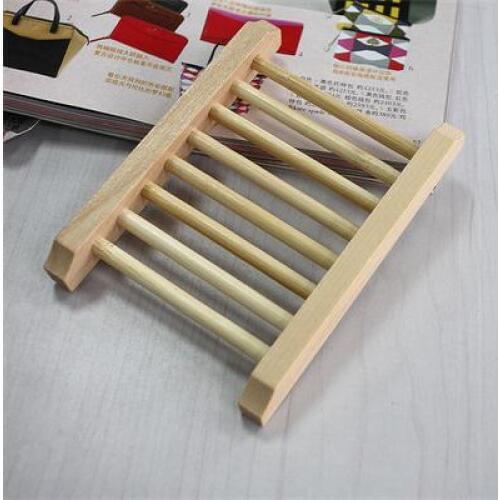 New Multi-Function Natural Wood Soap Tray Dish Holder Bath Shower Plate Home Bathroom Decor 2pcs