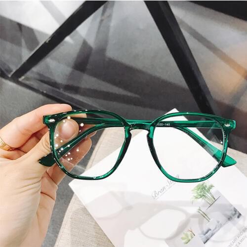 Unisex Rice Designer Green Round Glasses Frame Clear lens Eyewear Woman Glasses Optical Frames Men Blue Light Blocking Glasses