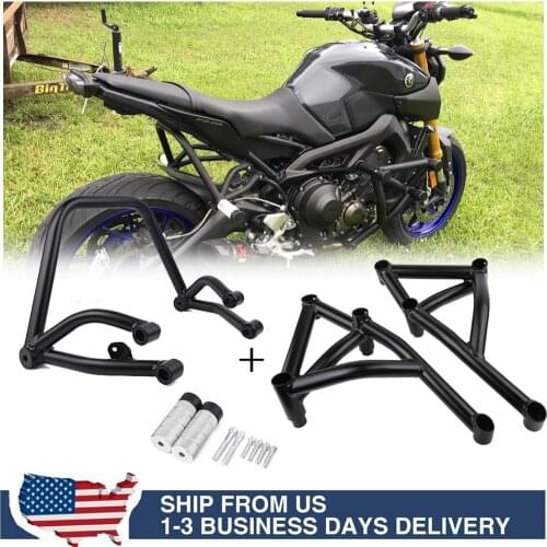 Front Rear Crash Bar Engine Guard Stunt Subcage Passenger Peg for Yamaha MT09 FZ09 MT FZ 09 Tracer MT-09 FZ-09 2014 2015 2016