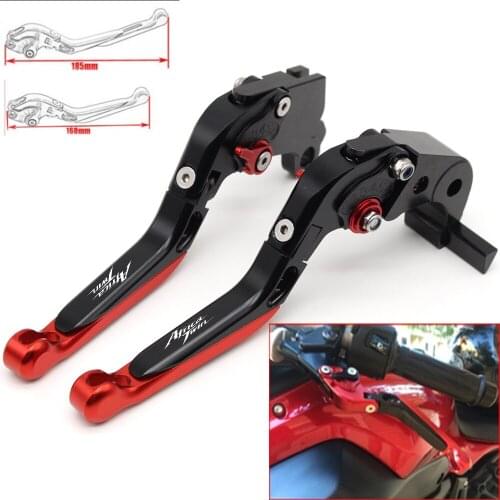 Motorcycle CNC Adjustable Foldable brake Clutch Levers for Honda CRF1000L Africa Twin 2015-2017 2016 with Logo(Africa Twin)