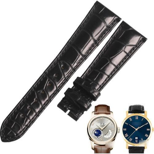 WENTULA watchband for Chopard L.U.C alligator skin /crocodile grain watch bands 168583
