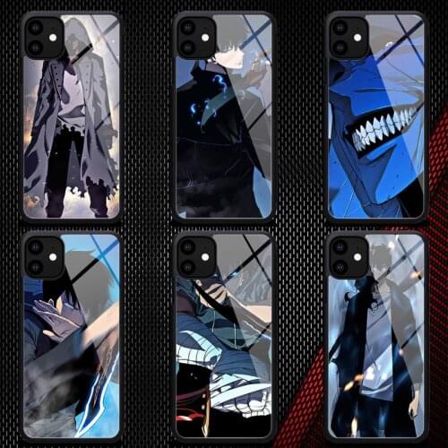 Solo Leveling Sung Jin Korean Anime Phone Case Rubber for iPhone 12 11 Pro Max XS 8 7 6 6S Plus X 5S SE 2020 XR 12Mini case