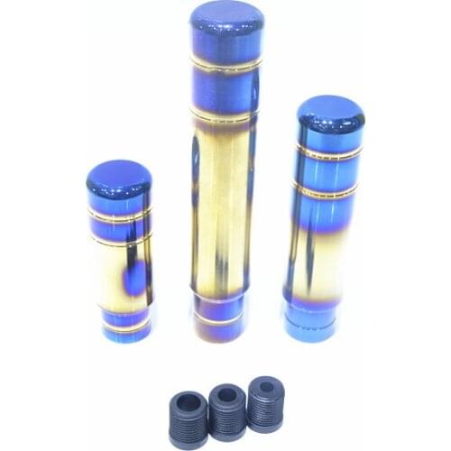 SPSLD Shift Knob 9/13/18cm Long Aluminum Roasted Blue Gold Shift Knob General Shift Knob for Racing Cars