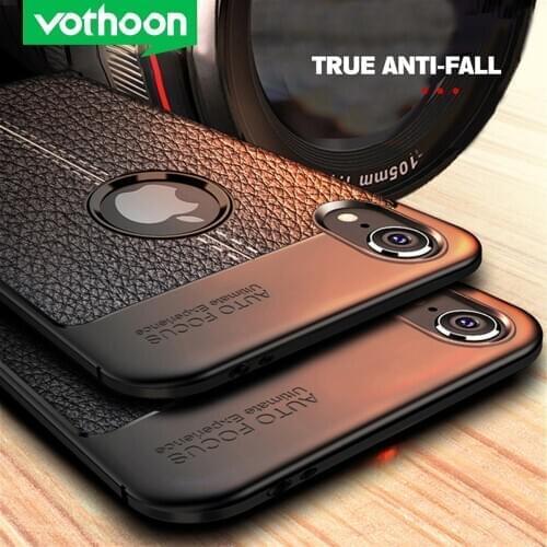 Vothoon PU Leather Silicon Case For iphone 12 Pro Max 12 Mini 11 Pro Xr Xs Max 6s 7 8 Plus 5se Soft Silicon Back Cover Case