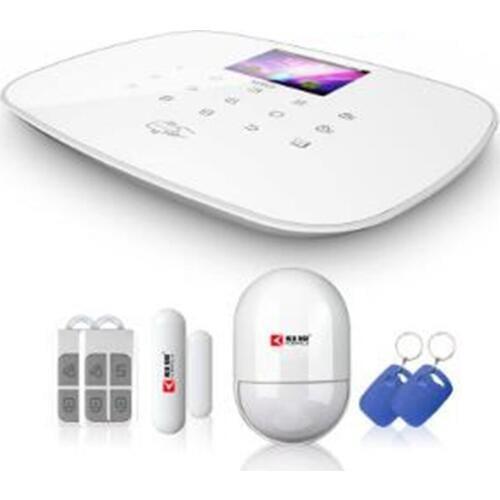 TFT Large Screen Display GSM Dialer Wireless Home Security Alarm System with RFID Tags Intelligent Switch Control