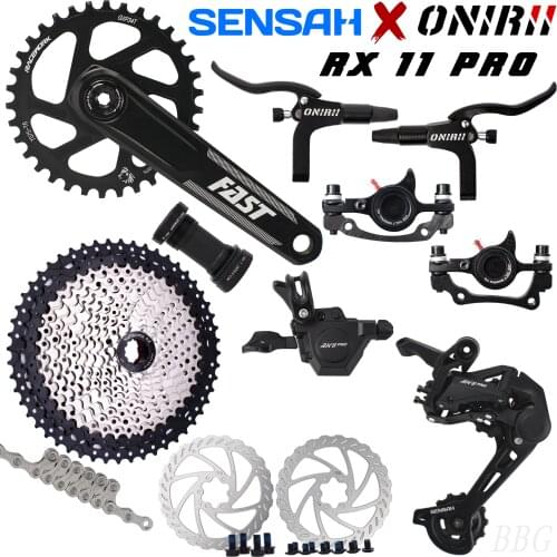 SENSAH RX11PRO 1x 11 Speed ONIRII FAST Crank MTB Groupset Bicycle Trigger Shifter Rear Derailleurs Hydraulic Disc Brake 2021 New