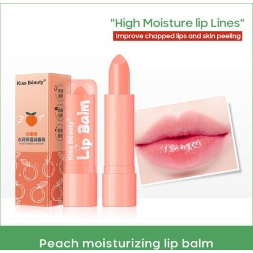 Moisture Lip Balm Long-Lasting Natural Peach Jelly Lipstick Color Changing Long Lasting Moisturizing Lipstick Anti Aging