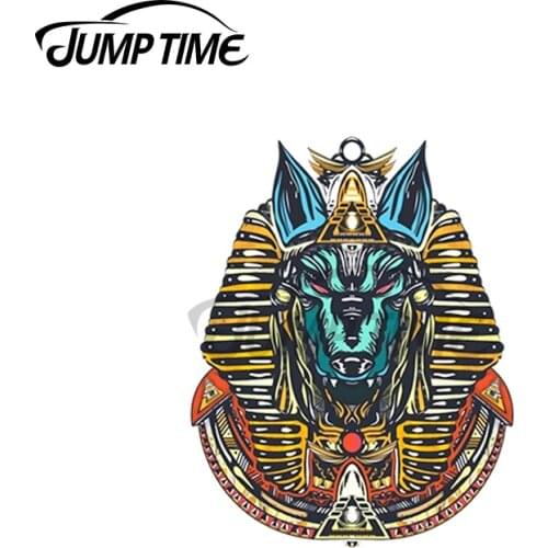 JumpTime 13 x 3.7cm For Anubis God Ancient Egypt Car Sticker Decal Vinyl Japan Waterproof Bumper Doors Windows Accessories