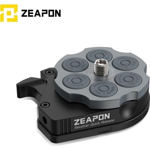ZEAPON Al-H1 Revolver QUICK RELEASE plate Base Plate Clamp Tripod Screw Mount fast loading for DSLR Camera Slider Rail Camcorder