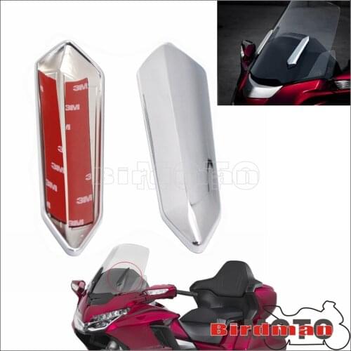 2pcs Chrome Trims Motorcycle Windscreen Accent Trim For Honda Goldwing GL1800 DCT Goldwing Tour 2018 2019 2020