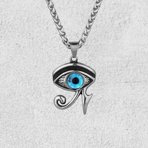 2021 Personalized Retro Eye of Horus Pendant Necklace 316L Stainless Steel Mens and Womens Necklaces Jewelry Gifts