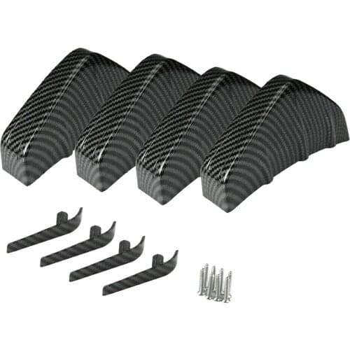 4x Universal Car Bumper Shark Diffuser Spoiler Kit Car Exterior Rear Spoiler Kit