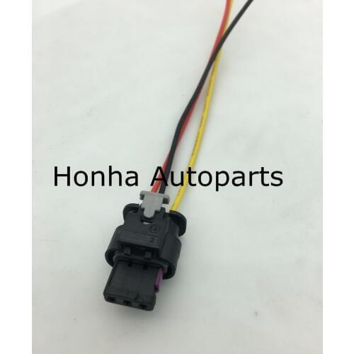 50/100 pcs/lots 3 Pin/Way Female Reversing Radar Plug Connector Socket Housing With 18AWG 15cm Pigtail 4F0 973 703 4F0973703