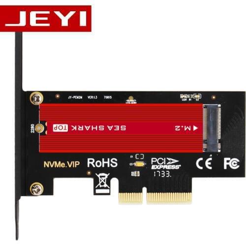 JEYI SK4 Plus M.2 NVMe SSD NGFF TO PCIE X4 adapter M Key interface card Suppor PCI Express 3.0 x4 2230-2280 Size m.2 FULL SPEED