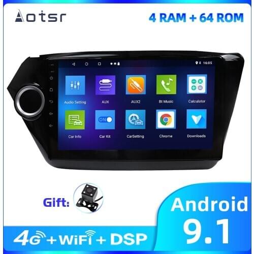 Aotsr 9 inch Android 9.1 2 Din Car Multimedia player GPS Navigation For KIA RIO K2 2010-2017 radio No DVD Video built in DSP