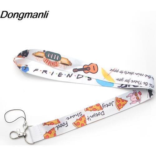 DMLSKY Friends Tv Show Keychain Phone Lanyard Cartoon Punk Neck Strap for Keys ID Card Mobile Phone Lanyards M2717